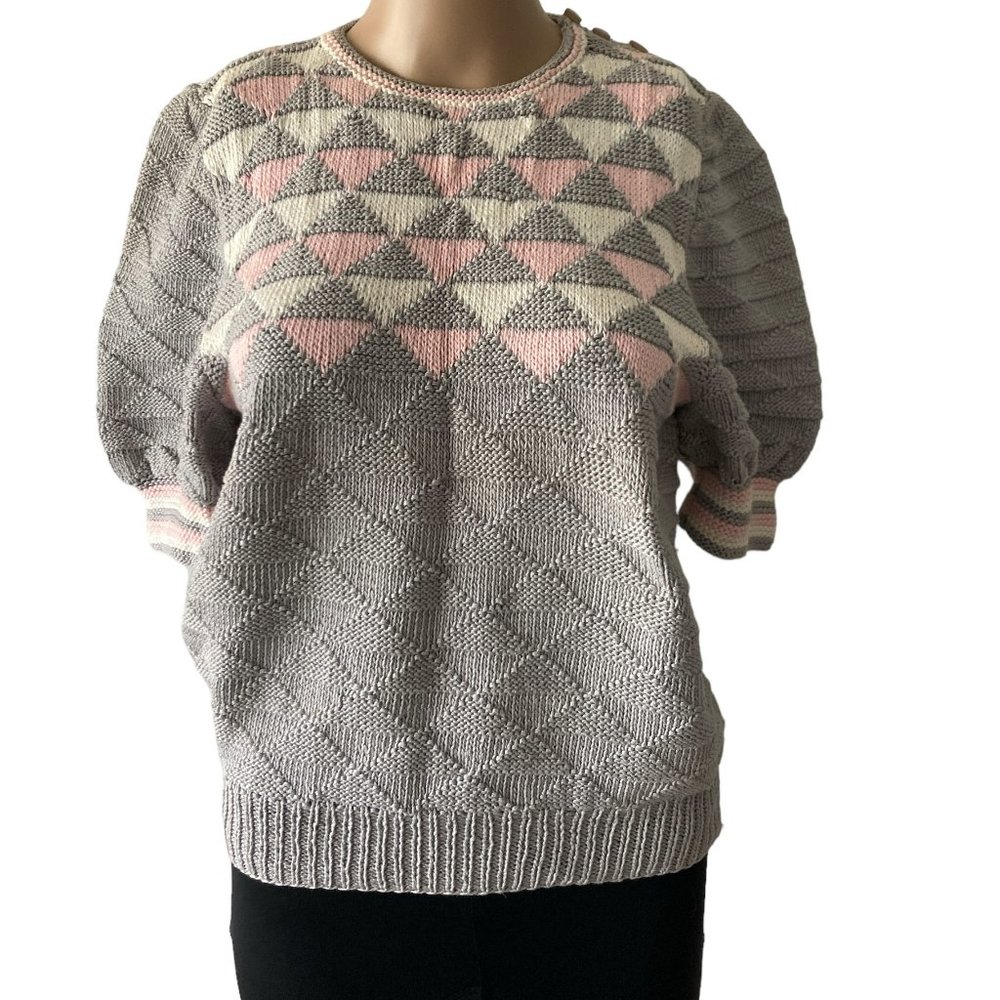 Vintage Berek Puff Sleeve Sweater Size S